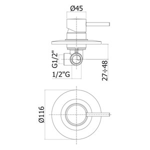 disegno tecnico paffoni light